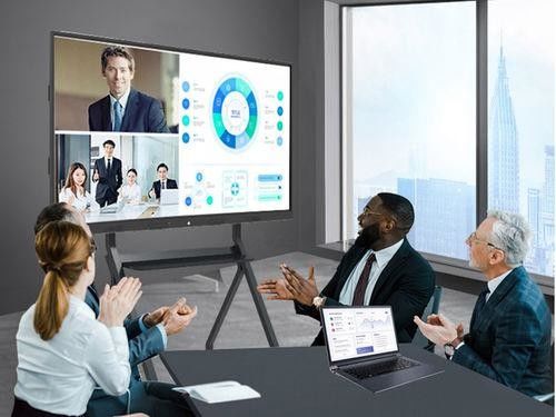 Aktueller Firmenfall über Regierung Einfache Videoanrufe Interne Besprechungen Büro Interaktives Panel