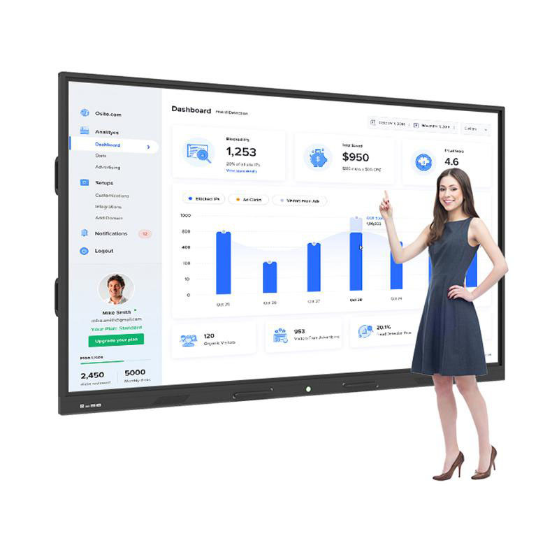 Smart Education Multi-Touch Interaktives Whiteboard mit 20 Touchpoints und 1200 1 Kontrast->
