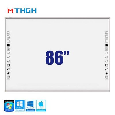 86 Zoll gehärtetes Glas Smart Whiteboard mit WLAN Bluetooth USB-Verbindung für Schul-Supermarkt