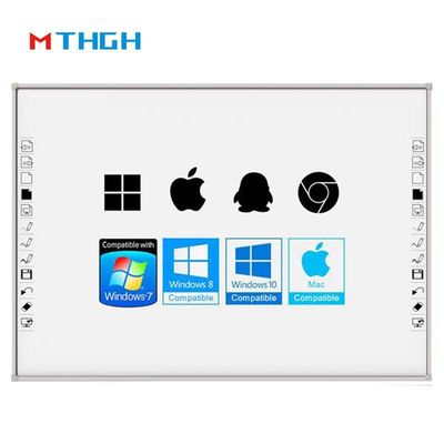 86 Zoll gehärtetes Glas Smart Whiteboard mit WLAN Bluetooth USB-Verbindung für Schul-Supermarkt