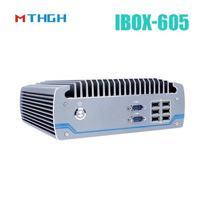 Intel Core I5-8500T Aluminium-Chassis Mini-PC, Windschrauberfreier Industriecomputer IBOX-605