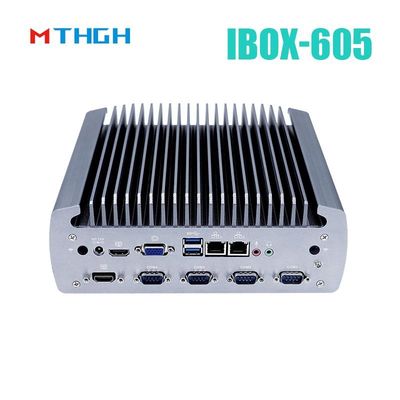 Intel Core I5-8500T Aluminium-Chassis Mini-PC, Windschrauberfreier Industriecomputer IBOX-605