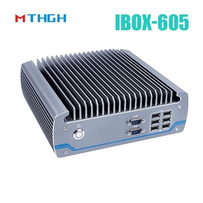 Intel Core I5-8500T Aluminium-Chassis Mini-PC, Windschrauberfreier Industriecomputer IBOX-605