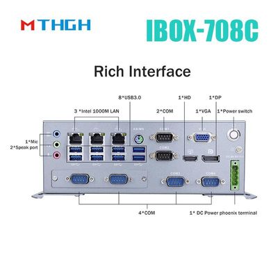 IBOX-708C Fanless Industrial Mini PC mit 8 GB DDR4 Quad Core I7 6700T