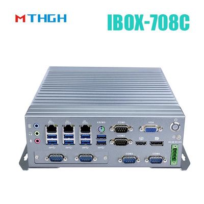 IBOX-708C Industrieller Mini-PC unterstützt HDMI/DP/VGA 6*COM 8*USB3.0