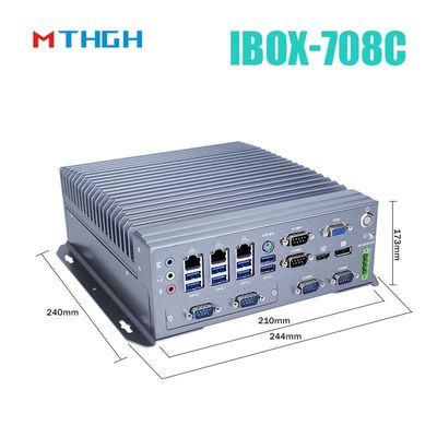 IBOX-708C Industrieller Mini-PC unterstützt HDMI/DP/VGA 6*COM 8*USB3.0