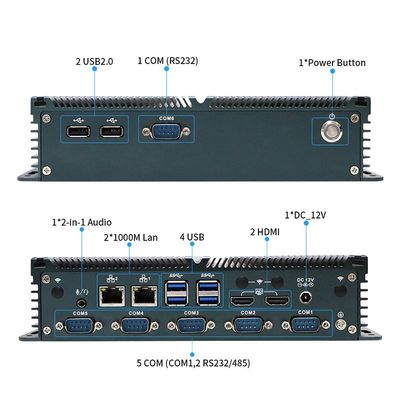 Zertifizierter IBOX-1326 Quad Core N100 Industrial Mini PC mit 2*Intel I211 AT LAN