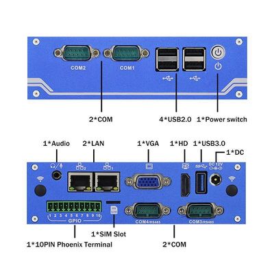 Nano Titanium Grau Industrieller Mini-PC N11 DC 12V Eingang 2XIntel I210-AT/I211-AT 1000M