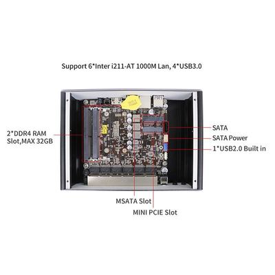 IBOX-501 N18 Fanless Mini Industrial PC Quad Core 32 GB Speicher mit MSATA