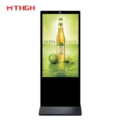 43-Zoll-Innenfläche Stehende Digitale Beschilderung Wi-Fi/Bluetooth/USB angeschlossene Digitale Beschilderung