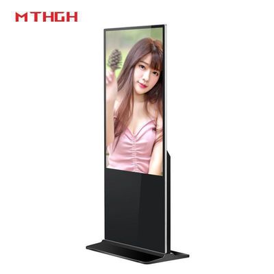 49-Zoll-Floor-Standing-Digitalbildschirm Wi-Fi/Bluetooth/USB-Verbindung für Displays