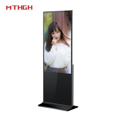 49-Zoll-Floor-Standing-Digitalbildschirm Wi-Fi/Bluetooth/USB-Verbindung für Displays