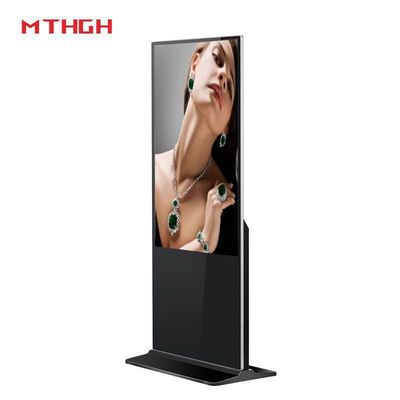 49-Zoll-Floor-Standing-Digitalbildschirm Wi-Fi/Bluetooth/USB-Verbindung für Displays