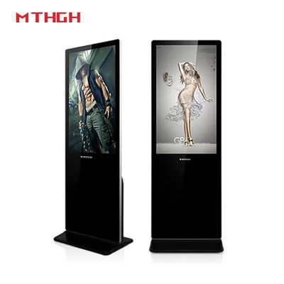 49-Zoll-Floor-Standing-Digitalbildschirm Wi-Fi/Bluetooth/USB-Verbindung für Displays