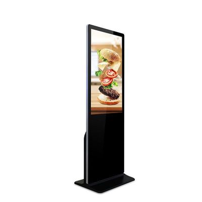 49 Zoll schwarze Digital Signage mit Wi-Fi/Bluetooth/USB-Verbindung und Audio/Headphone-Ausgängen für eine optimale Audioausgabe