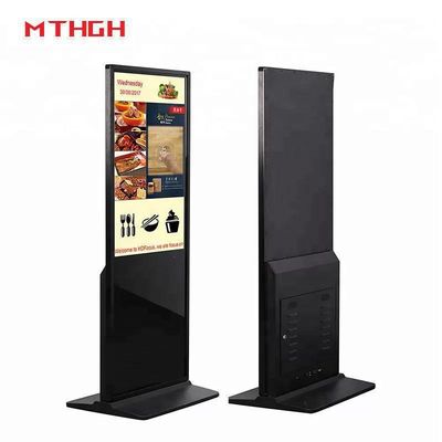 49 Zoll schwarze Digital Signage mit Wi-Fi/Bluetooth/USB-Verbindung und Audio/Headphone-Ausgängen für eine optimale Audioausgabe