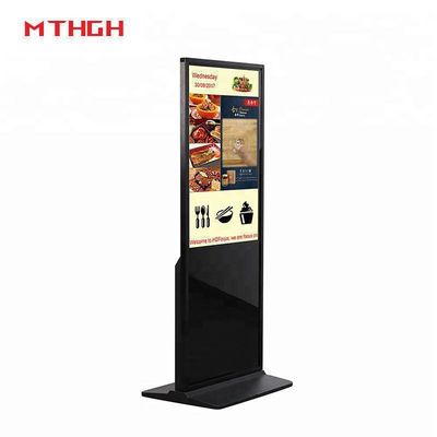 49 Zoll schwarze Digital Signage mit Wi-Fi/Bluetooth/USB-Verbindung und Audio/Headphone-Ausgängen für eine optimale Audioausgabe