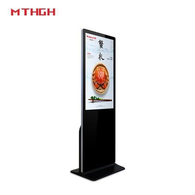 49 Zoll schwarze Digital Signage mit Wi-Fi/Bluetooth/USB-Verbindung und Audio/Headphone-Ausgängen für eine optimale Audioausgabe