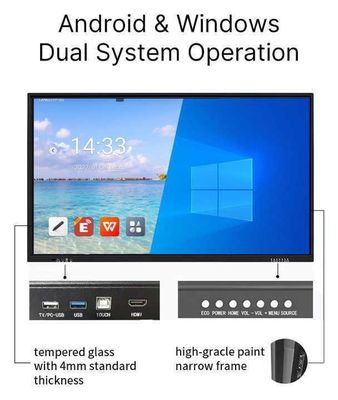 High-Quality Interaktive Touchscreen Whiteboard Demonstrationsbrett 55 Zoll Android 13.0 System Version