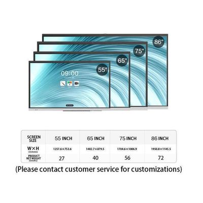 High-Quality Interaktive Touchscreen Whiteboard Demonstrationsbrett 55 Zoll Android 13.0 System Version