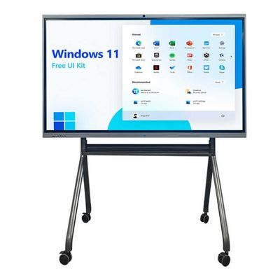 55 Zoll Interaktives Whiteboard 16 9 Seitenverhältnis und 350 cd/m2 Helligkeit für den Unterricht