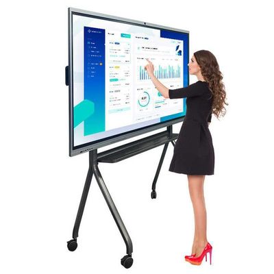 65 Zoll interaktiver Touchscreen Whiteboard 4K Bildschirmplatten Smart Display mit Infrarot 10/20 Punkten und Android 13.0