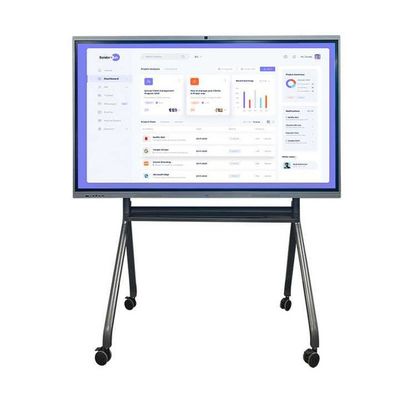 65 Zoll interaktiver Touchscreen Whiteboard 4K Bildschirmplatten Smart Display mit Infrarot 10/20 Punkten und Android 13.0