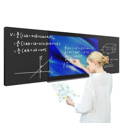 75" Smart Digital Blackboard Infrarot 40 Kontakte Interaktive Schulklassenzimmer Lehre Whiteboard mit Löschmittelzubehör