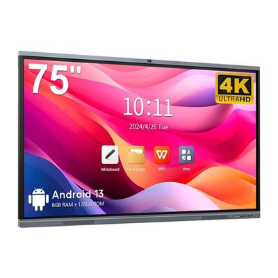 4K HD Schule Interaktives Whiteboard Android13 8 128G Win10 Dual System Touch Display