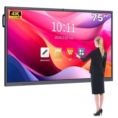 4K HD Schule Interaktives Whiteboard Android13 8 128G Win10 Dual System Touch Display